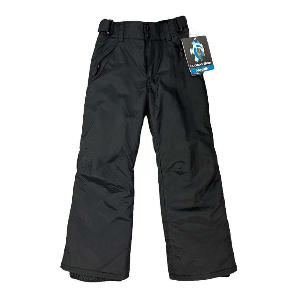 Rawik Ski Pants Youth M‎ Medium Black Storm Waterproof Nylon Lined Snowboarding